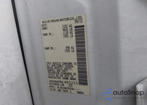 2016 Nissan Maxima 3.5 Sl from USA, damaged, VIN 1N4AA6AP9GC405255